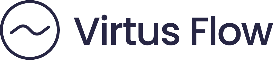 Virtus flow logo blue