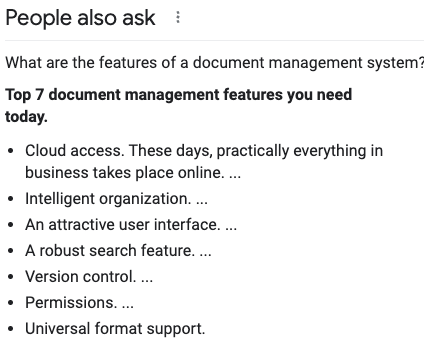 features of a document management system