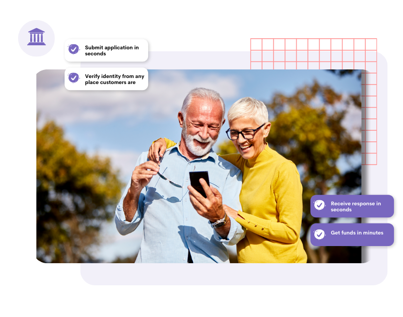 couple completes a loan process from home